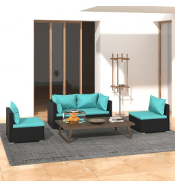 Salon de jardin 4 pcs avec...