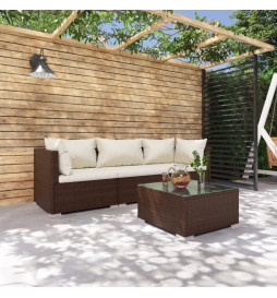 Salon de jardin 4 pcs avec...