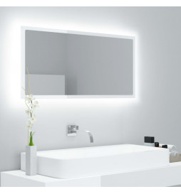 Miroir à LED de bain Blanc...
