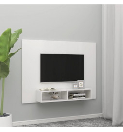 Meuble TV mural Blanc...