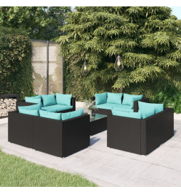 Salon de jardin 9 pcs avec...