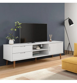 Meuble TV MOLDE Blanc...