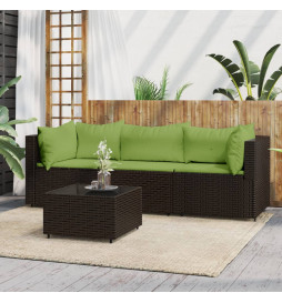 Salon de jardin 4 pcs avec...