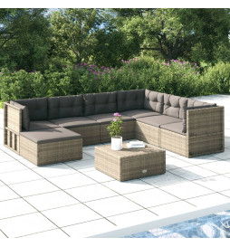Salon de jardin 7 pcs avec...