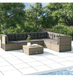 Salon de jardin 6 pcs avec...