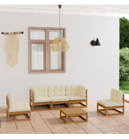 Salon de jardin 6 pcs avec...