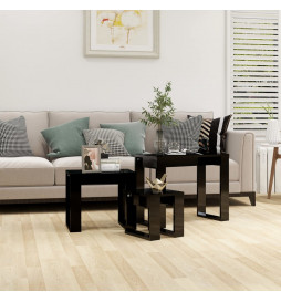 Tables gigognes 3 pcs Noir...