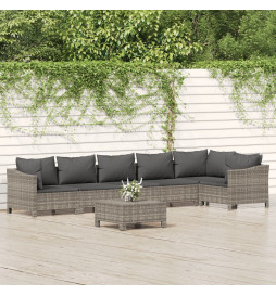 Salon de jardin 7 pcs avec...