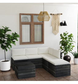 Salon palette de jardin 6...