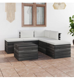 Salon palette de jardin 6...