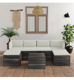 Salon palette de jardin 7...