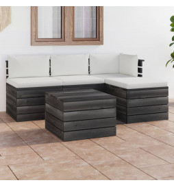 Salon palette de jardin 5...