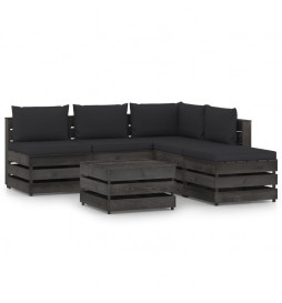 Salon de jardin 6 pcs avec...