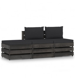Salon de jardin 3 pcs avec...