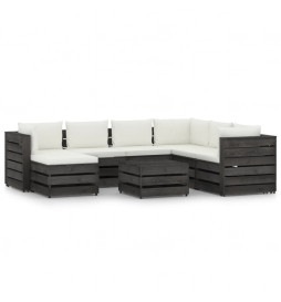 Salon de jardin 8 pcs avec...