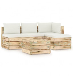 Salon de jardin 5 pcs avec...