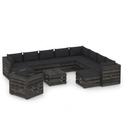 Salon de jardin 12 pcs avec...