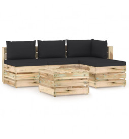Salon de jardin 5 pcs avec...