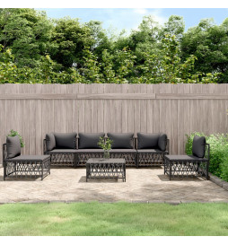 Salon de jardin 7 pcs avec...