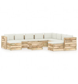 Salon de jardin 11 pcs avec...