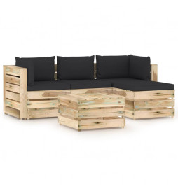 Salon de jardin 5 pcs avec...