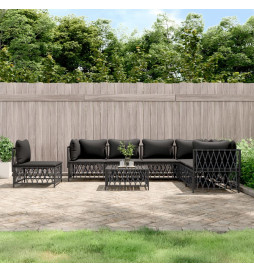 Salon de jardin 8 pcs avec...