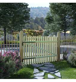 Porte de jardin en piquets...