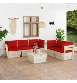 Salon de jardin palette 6...