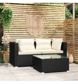 Salon de jardin 3 pcs avec...