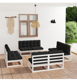 Salon de jardin 8 pcs avec...