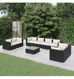 Salon de jardin 9 pcs avec...