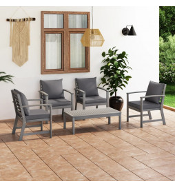 Salon de jardin 5 pcs avec...