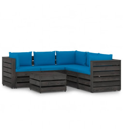 Salon de jardin 6 pcs avec...