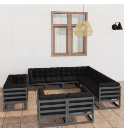 Salon de jardin 11 pcs avec...