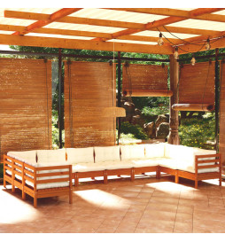 Salon de jardin 10 pcs avec...