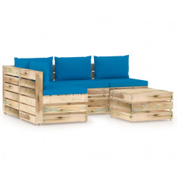Salon de jardin 5 pcs avec...