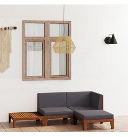 Salon de jardin 4 pcs avec...