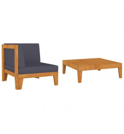 Salon de jardin 2 pcs avec...