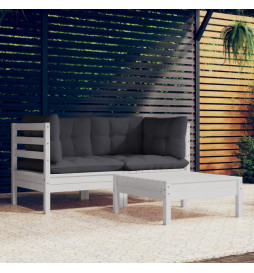 Salon de jardin 3 pcs avec...
