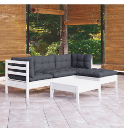 Salon de jardin 5 pcs avec...