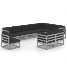 Salon de jardin 10 pcs avec...