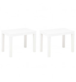 Bancs de jardin 2 pcs Blanc...