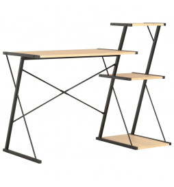 Bureau avec étagère Noir et...
