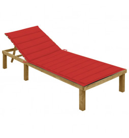 Chaise longue avec coussin...