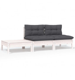 Salon de jardin 3 pcs avec...