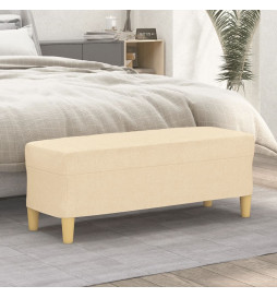 Banc Crème 100x35x41 cm Tissu