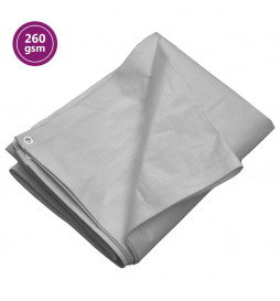 Bâche 260 g/m² 3x4 m Gris PEHD