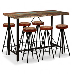 Ensemble de bar 7 pcs Bois...