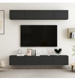 Meubles TV 4 pcs Noir...