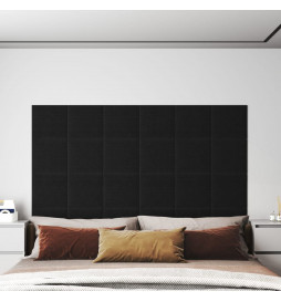 Panneaux muraux 12 pcs Noir...